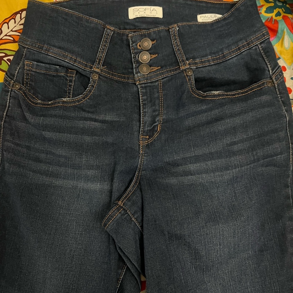 Sofia by Sofia Vergara High Rise Dark Wash Jeans - Size 8